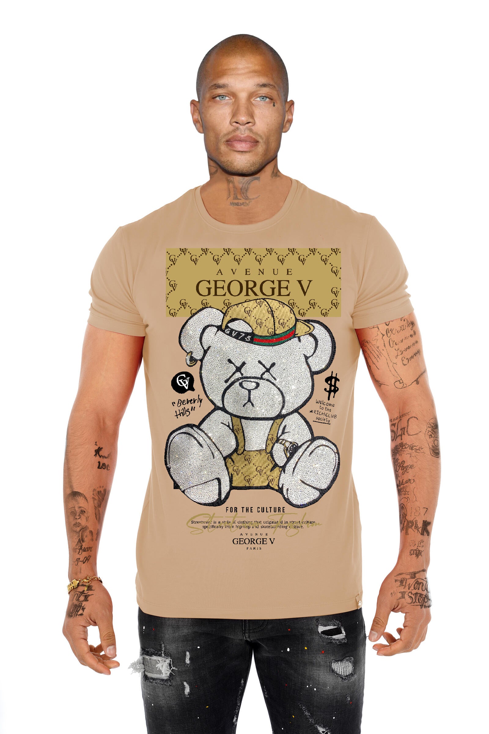 T-shirt strass Shinybear GV2705