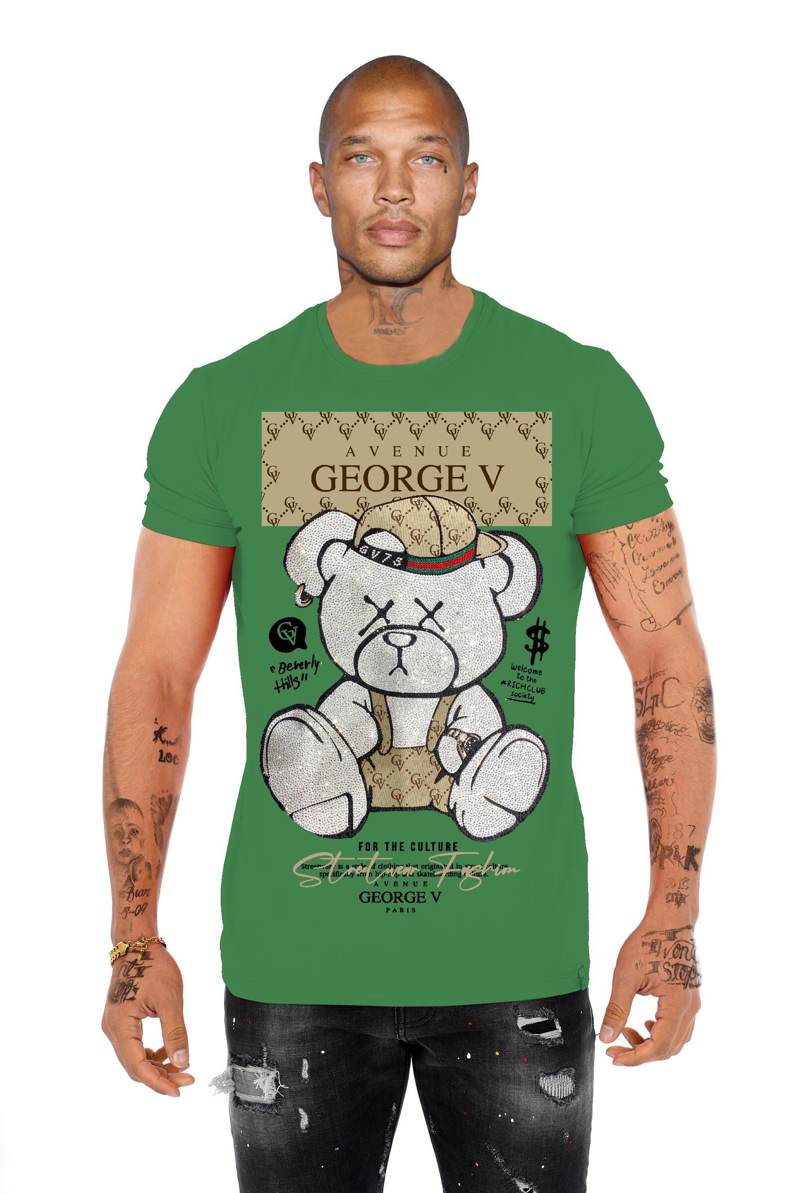 T-shirt strass Shinybear GV2705