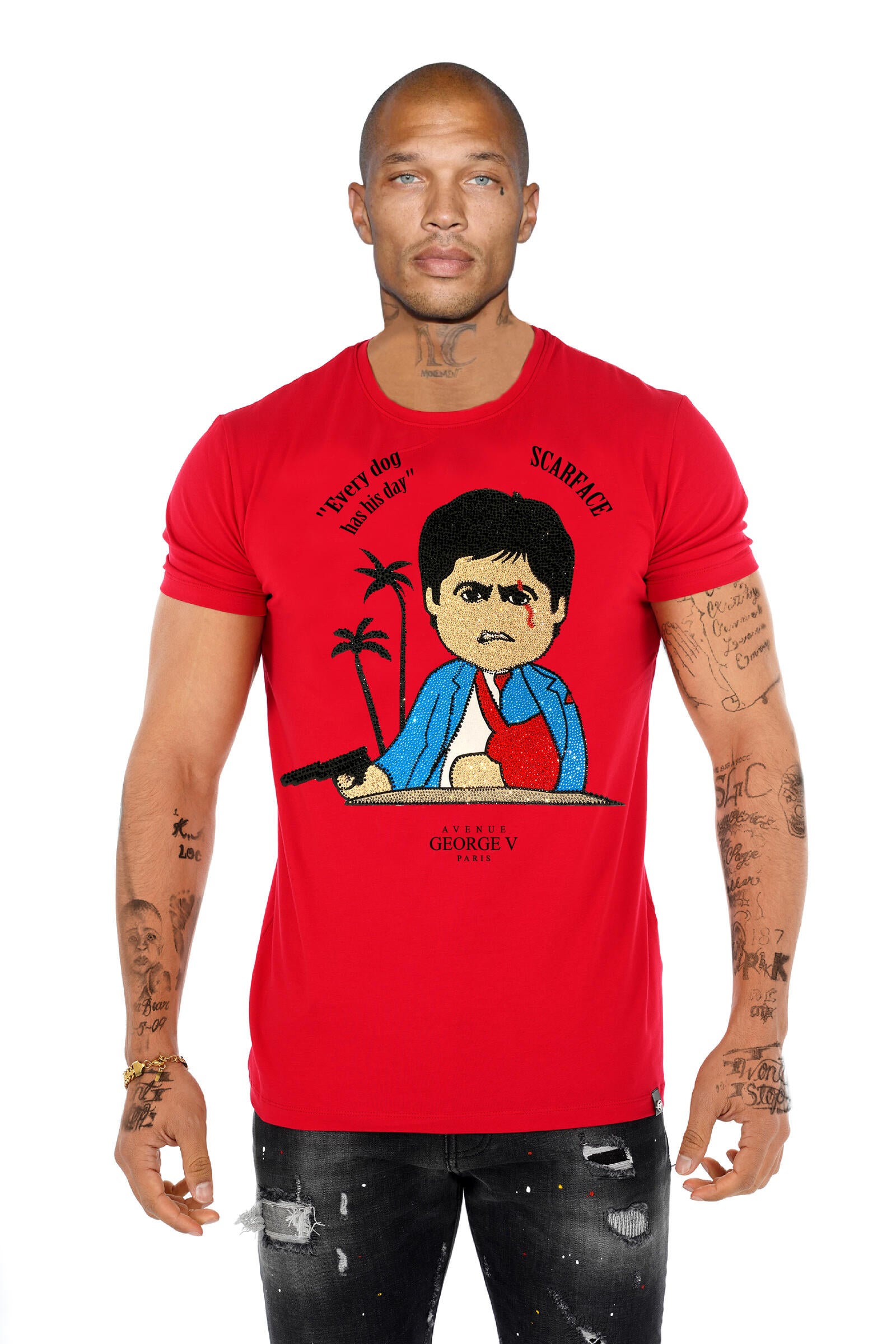 Camiseta Scarface GV2737 Pedrería