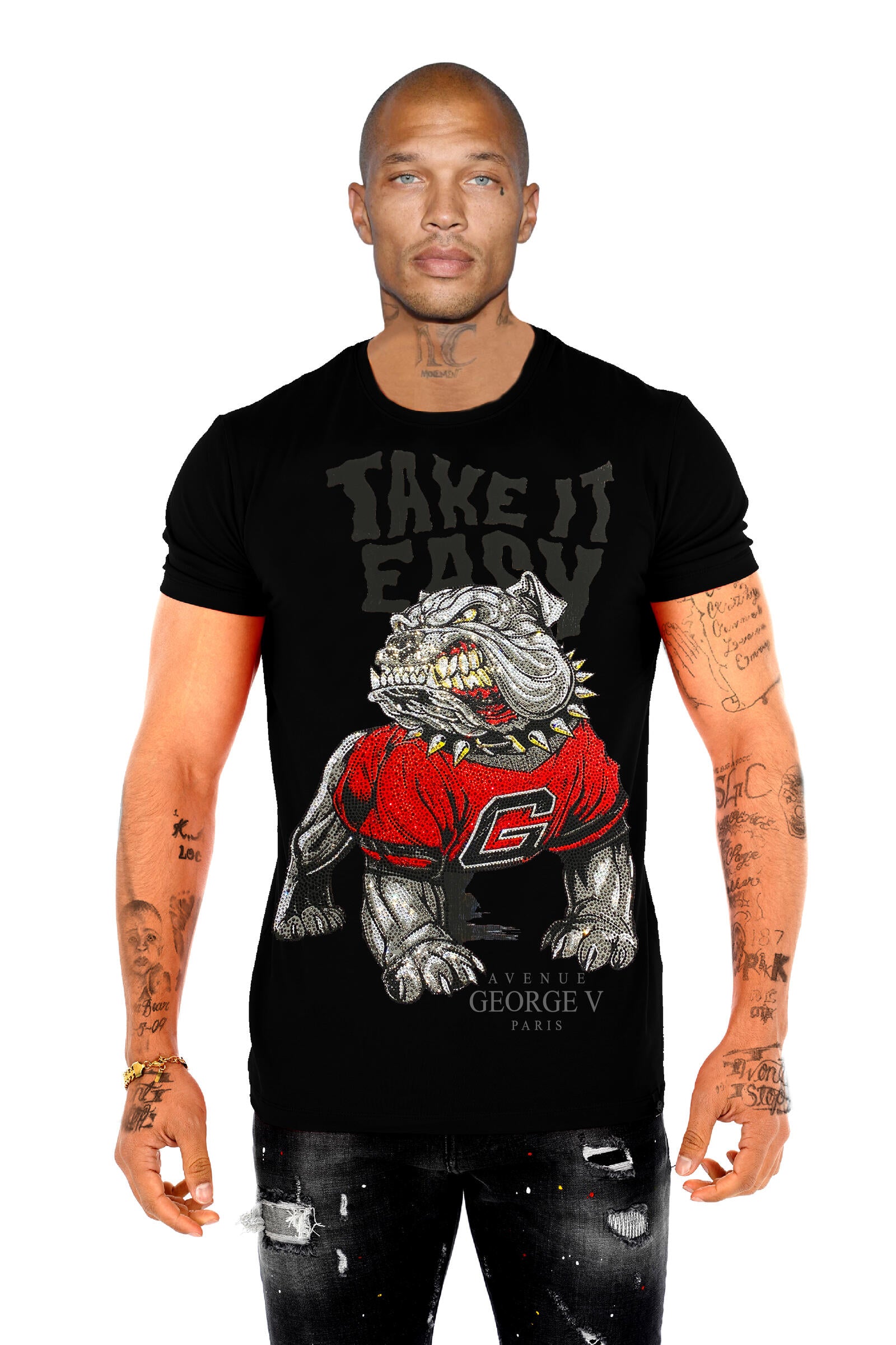 T-Shirt Bulldog GV2739 Strass