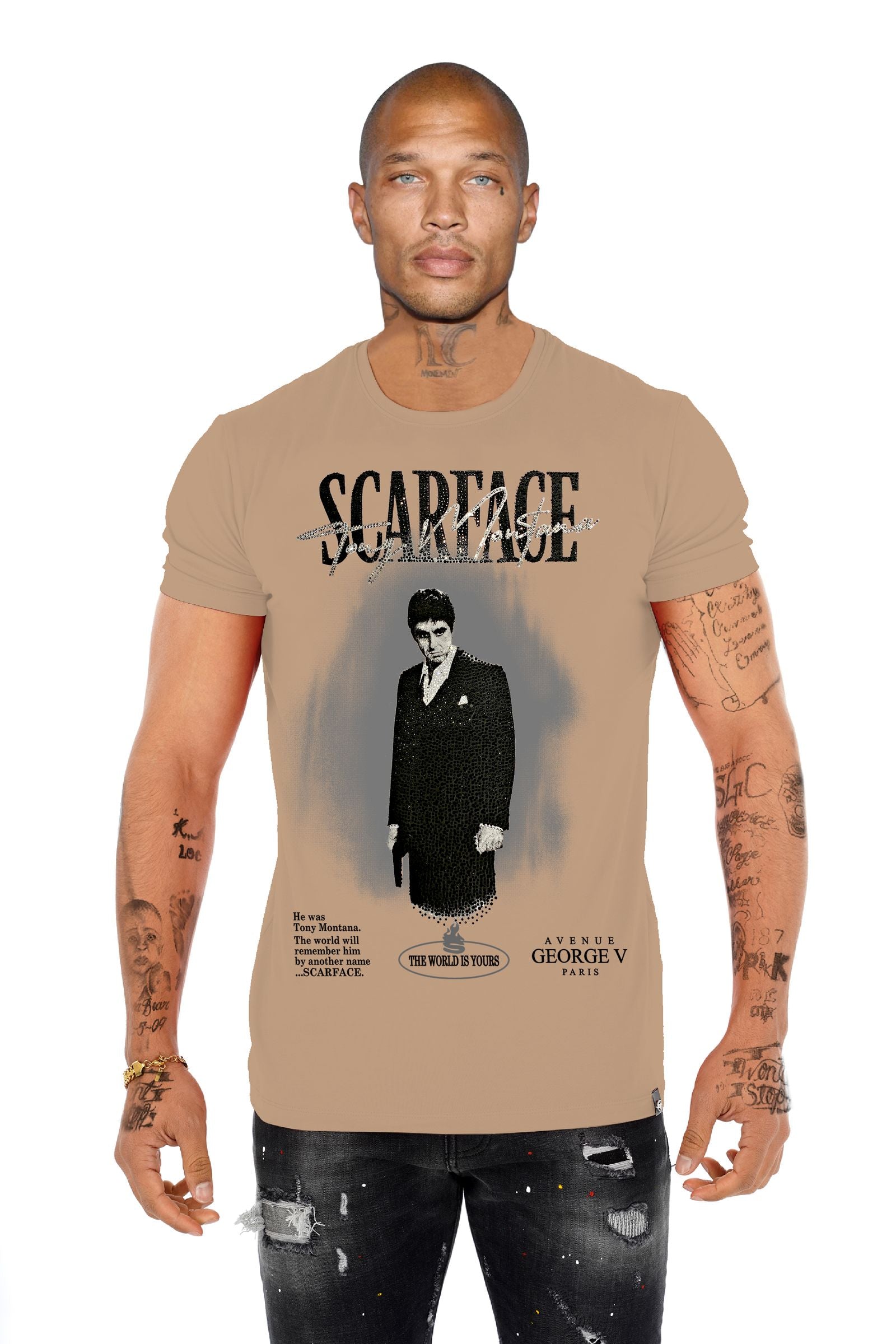 T-Shirt Tony Montana GV2744 Strass