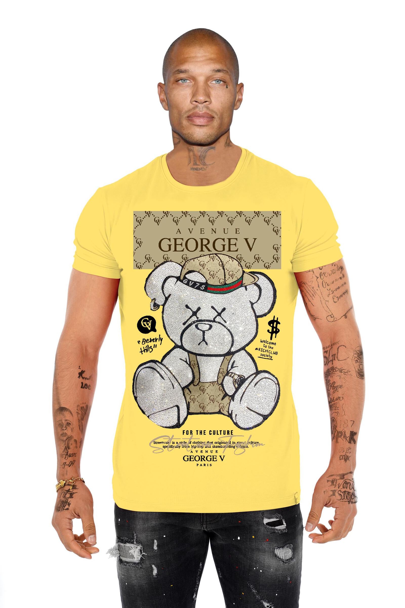 T-shirt strass Shinybear GV2705 by Avenue George V Paris